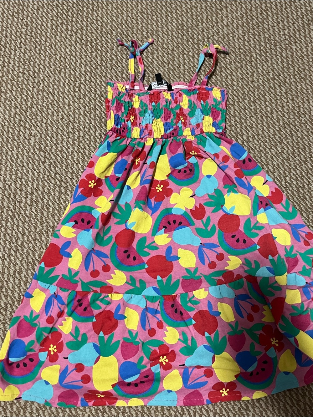 Girls size xs 4-5yr dress with fruits